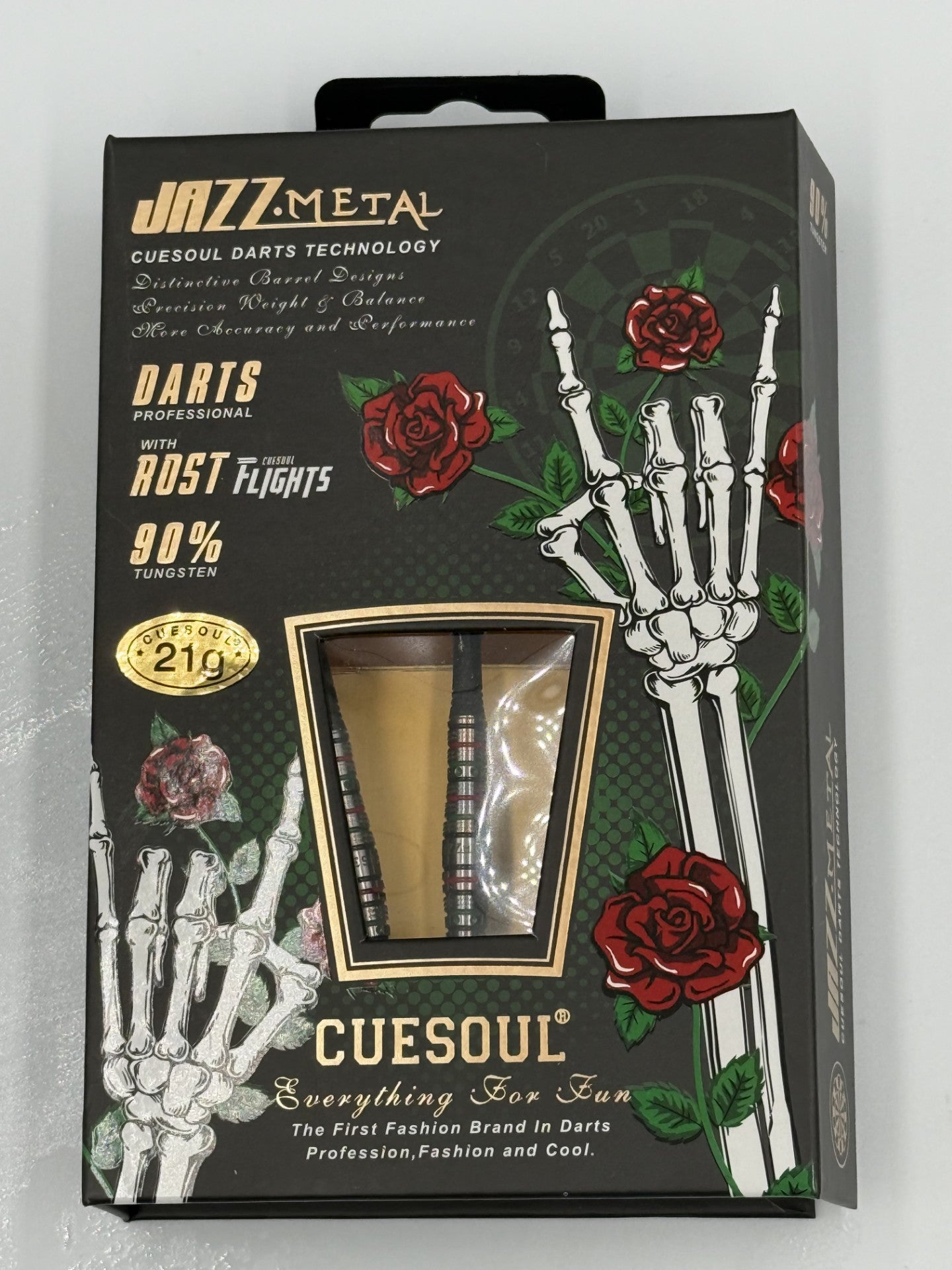 CUESOUL JAZZ-METAL 25G Steel Tip 90% Tungsten Dart Set With Integrated ROST Flights