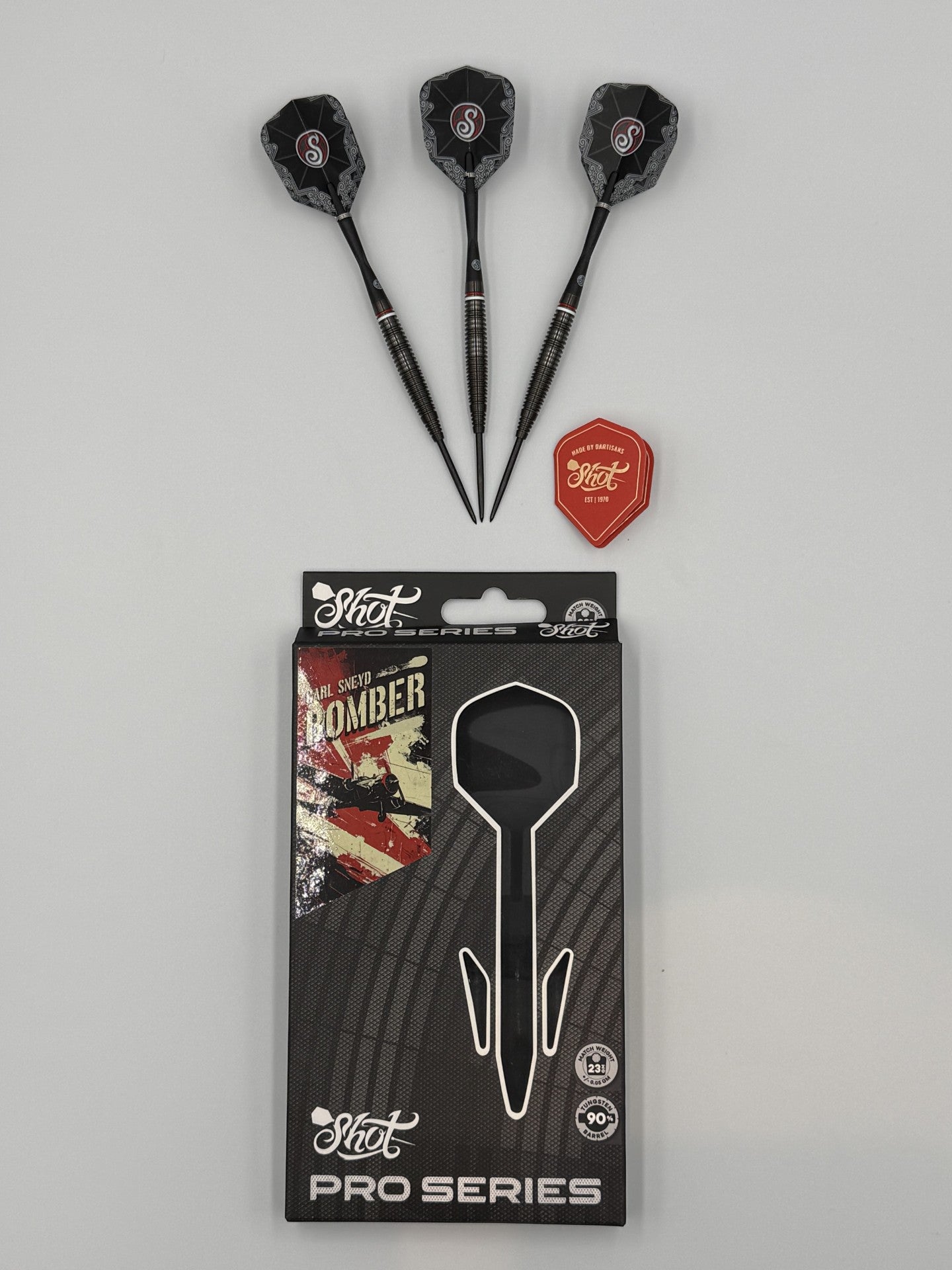 Shot Pro Series Carl Sneyd 90% Tungsten Steel Tip Darts