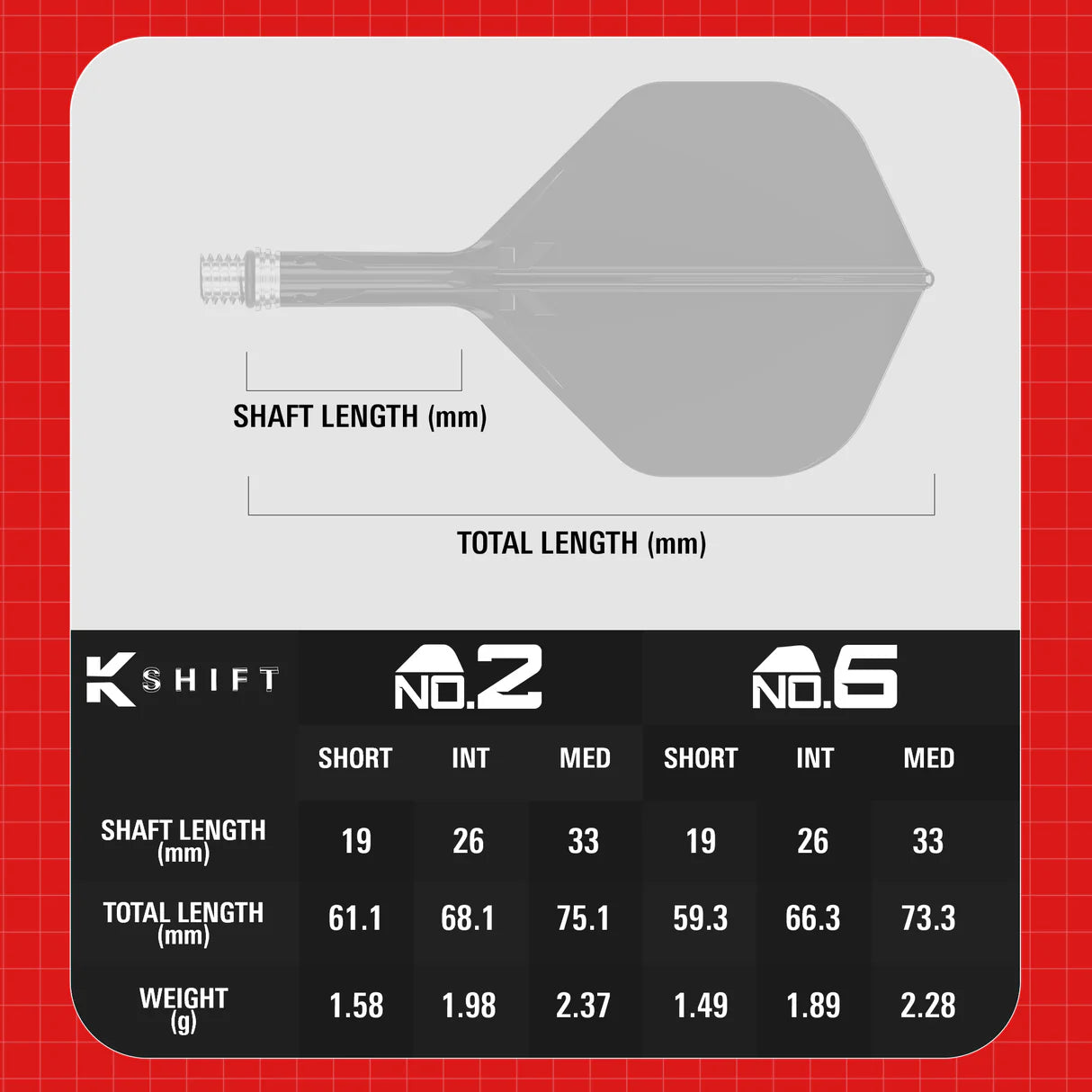 Target K-Shift Clear No2 Integrated Flights & Shafts